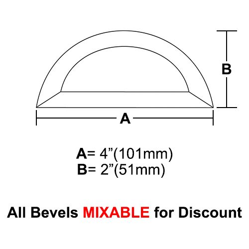 BVHR4CS-Case 480ea. Half Circle Bevel 4"x2" 
