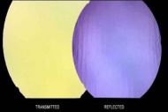 DC803A-CBS Thin Dichroic Yellow/ Purple On Clear 16"x19" - 90 COE