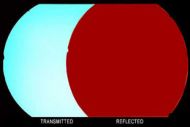 DC806A-CBS Thin Dichroic Light Cyan/ Red On Clear 16"x19" - 90 COE