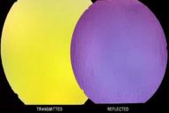 DC809A-CBS Thin Dichroic Yellow/ Violet On Clear 16"x19" - 90 COE