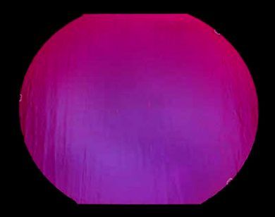 DC841C-CBS Thin Dichroic Black Cherry On Black 4"x4.75" - 90 COE