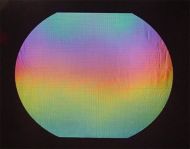 DC940B-CBS Thin Dichroic Rainbow 1 On Clear Dot 8"x9" - 90 COE
