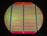 DC898A-CBS Thin Dichroic Rainbow 1 On Black 3/4"Stripes 16"x19" - 90 COE