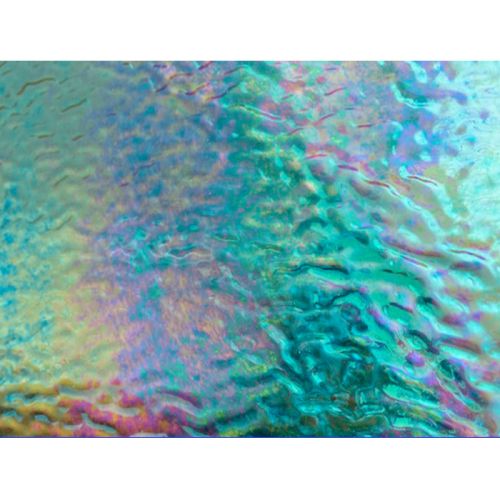 W1307-Iridized Aqua Ripple Trans. #25RIPR